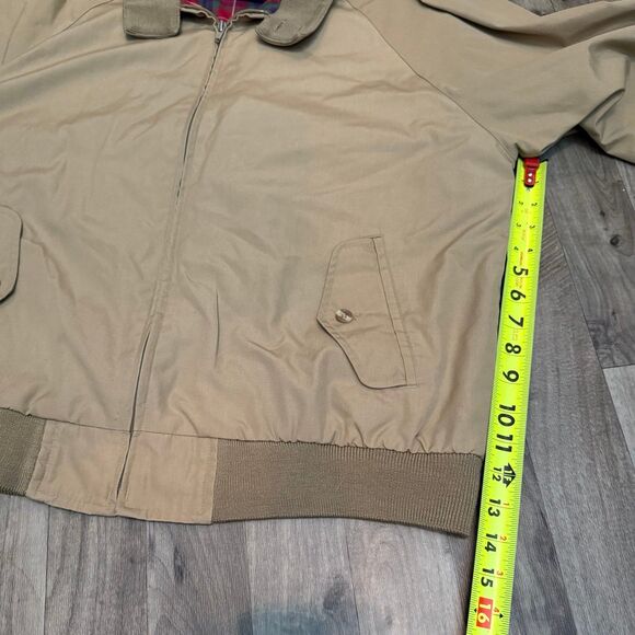 Lands' End Harrington-style plaid lined barn jacket - Picture 5 of 5